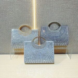 Ring handbag evening bag shiny diamond handbag